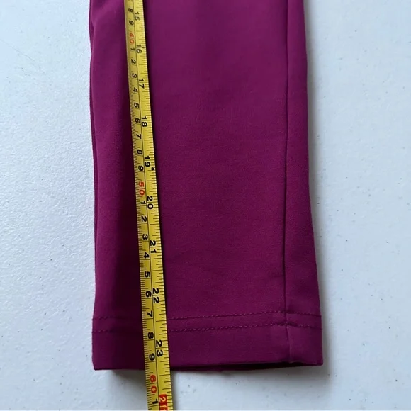 Betabrand Womens Skinny Leg Journey Pant Leggings Pockets Size S PETITE Burgundy - Picture 12 of 12